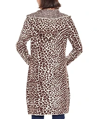 Belldini Women's Urban Safari Hooded Coatigan Sweater