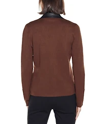 Belldini Women's Black Label Motorcycle Sweater Jacket