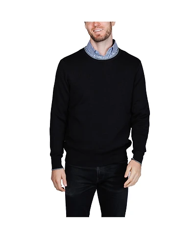 Tailorbyrd Men's Fine Knit Crew Neck Sweater