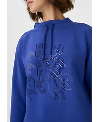 Olsen Women's Scuba Jersey Embellished Top