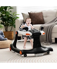 Gymax 2-in-1 Baby Walker Foldable Activity Push Walker w/ Adjustable Height