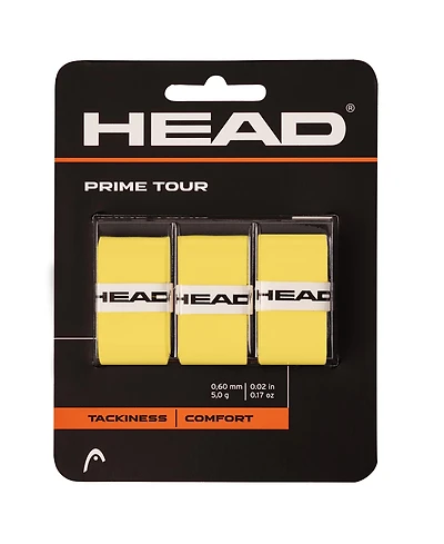 Head Prime Tour 3 Pack Yellow Overgrip - Yellow