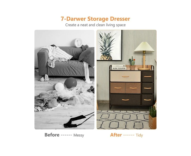 Volenca Wooden Top Dresser Storage Chest for Bedroom