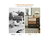 Volenca Wooden Top Dresser Storage Chest for Bedroom