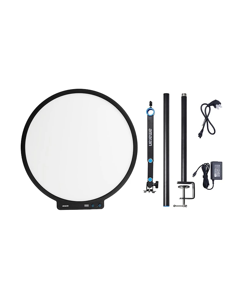 amaran Verge Max 22" 60W Bi-Color Circular Led Light Panel, Charcoal, with Base Stand