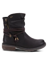 Spring Step Kathie Water-Resistant Mid Boots with Faux Fur Lining and Gusset Zipper