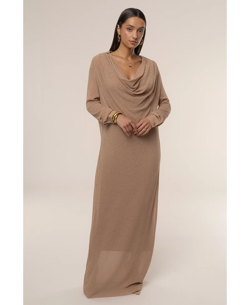 Jluxlabel Women's Savanna Cowl Maxi Dress