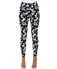 White Mark Women's Halloween Cat Print Leggings