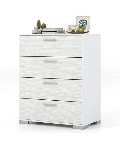 Volenca 4 Drawer Storage Cabinet with Metal Legs Handles with Anti-Toppling Devices