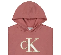 Calvin Klein Baby Girls 2-Piece Fleece Monogram Hoodie and Joggers Set