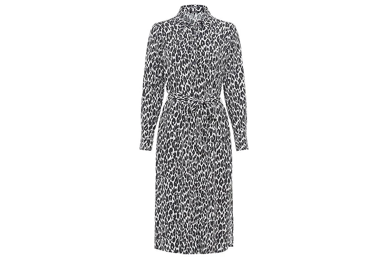 Olsen Women's Leopard Print Shirt Dress