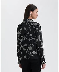 Nvlt Women's Cropped Broidery Shirt