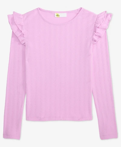 Epic Threads Little & Big Girls Ruffle Sleeve Pointelle Top, Macy's Exclusive