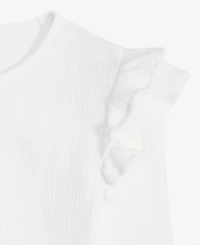 Epic Threads Little & Big Girls Ruffle Sleeve Pointelle Top, Macy's Exclusive