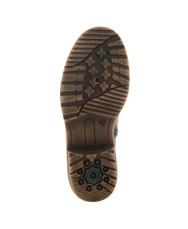 Spring Step Nonia Chelsea-Inspired Bootie with Plaid Stretch Gore and Shock-Absorbing Sole