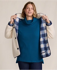Lands' End Plus Long Sleeve Waffle Cowl Neck Tunic