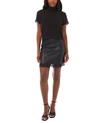 Vince Camuto Women's Mock Neck Blouse