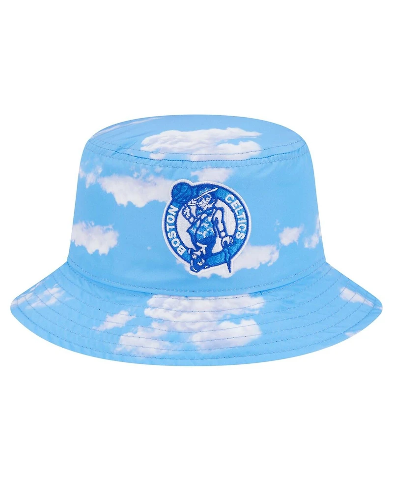 New Era Men's Black/Light Blue Boston Celtics Summer Sun and Storm Reversible Bucket Hat