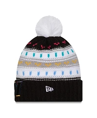 New Era Women's Black Washington Commanders 2025 Nfl Crucial Catch Cuffed Knit with Pom Hat