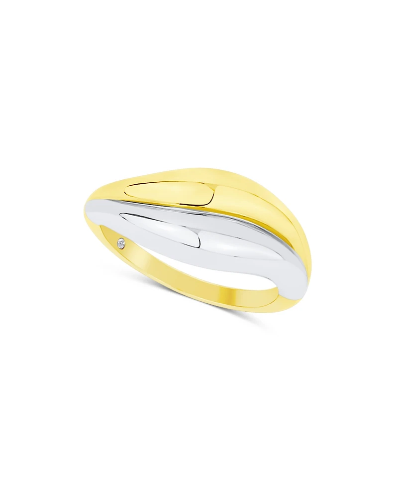 And Now This Two Tone Wave Ring