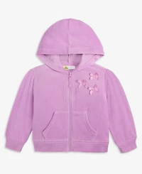 Epic Threads Girls Toddler 2T-4T Ribbon Velour Zip Hoodie, Macy's Exclusive