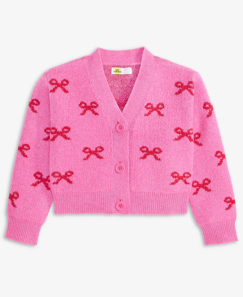 Epic Threads Girls Toddler 2T-4T Bows Cardigan, Macy's Exclusive