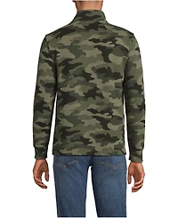 Lands' End Big & Tall Bedford Rib Casual Quarter Zip Sweater