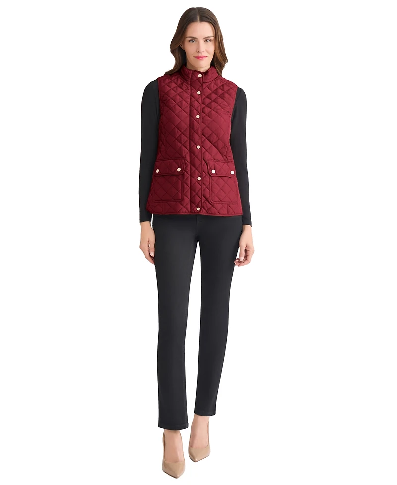 Jones New York Women's Patch Pocket Vest Jacket
