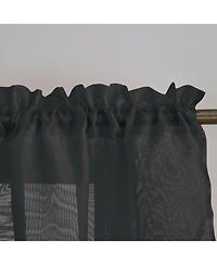 Kate Aurora Living Double Layered Sheer Rod Pocket Ascot Window Valances