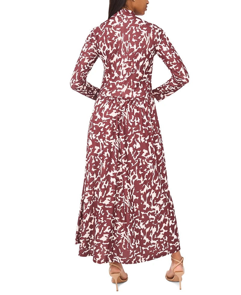 Parker Women's Printed Mock Neck Maxi Dress