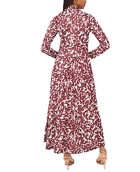 Parker Women's Printed Mock Neck Maxi Dress