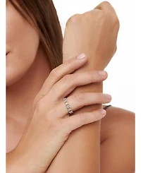 Devata Open Heart Ring Rhodium Plated Sterling Silver, 9