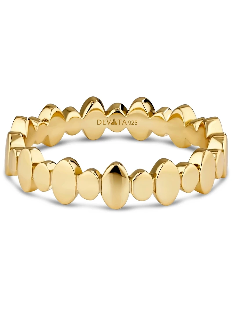 Devata Oval Link Ring in Gold Plated Sterling Silver