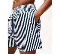 Tommy Hilfiger Men's Medium Length Drawstring 5" Swim Trunks