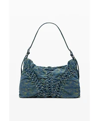 Desigual Women's Large braided denim bag