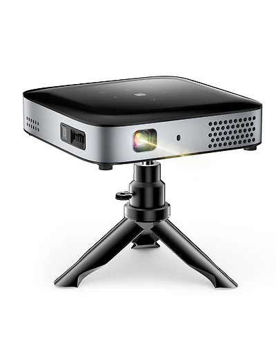 Elephas WiFi Bluetooth Mini Projector - 1080P Support Projector with Tripod, Outdoor Portable Rechargeable Battery Short Throw for iPhone/Android