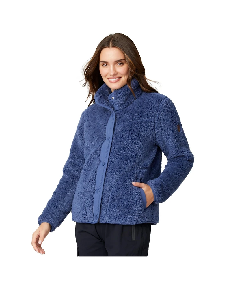 Free Country Women's Sherpa Butter Pile Button Front Jacket
