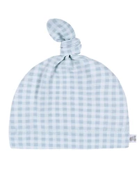 Just Born Baby 2-Piece Swaddle Blanket & Hat Set, Blue Plaid, One