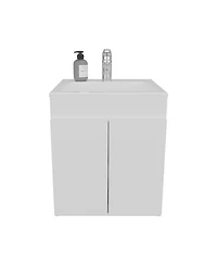 Depot E-Shop Rayle Bathroom Vanity, 2 Doors, White