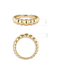 Devata Beaded Ball Ring Gold Plated Sterling Silver, 9