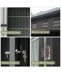 Clihome 3-ft x 5-ft Galvanized steel Storage Shed