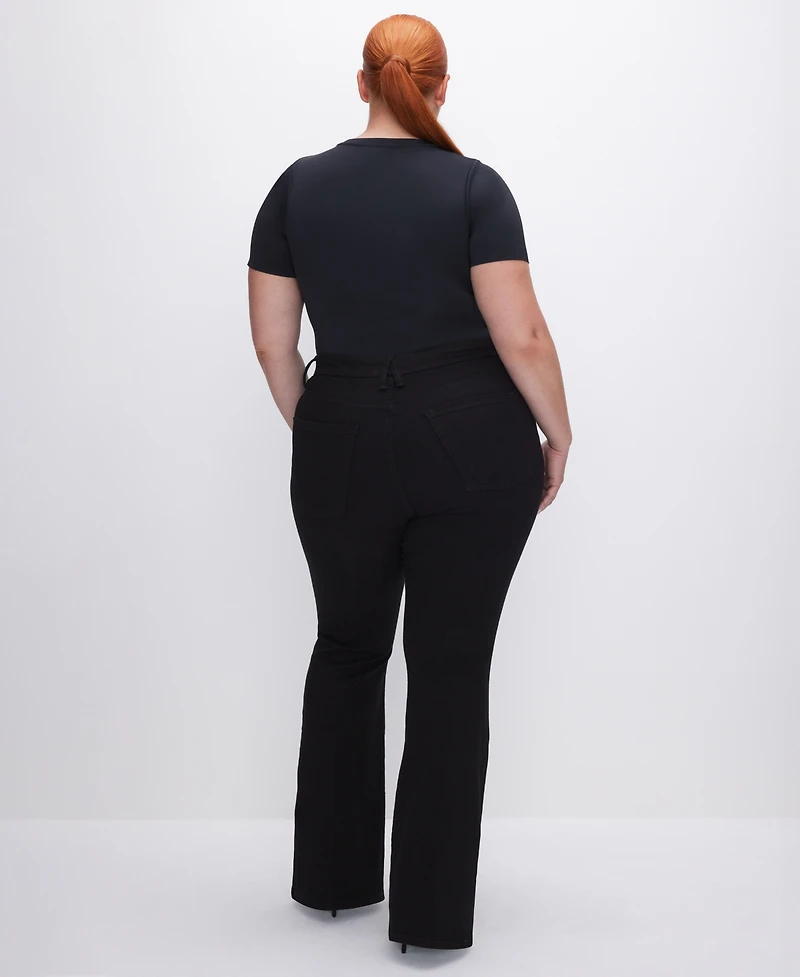 Good American Plus Never Fades Flare Jeans
