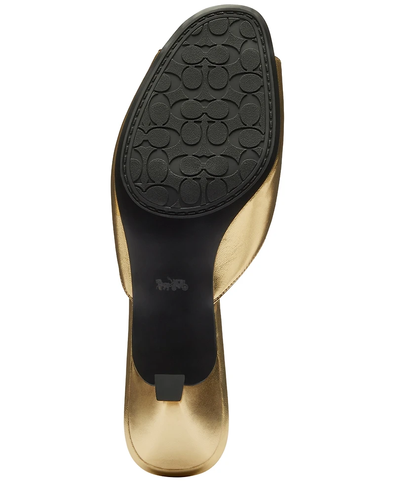 Coach Women's Kitten Heel Round Toe Dress Sandals