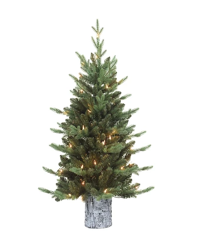 Puleo Pre-Lit Potted Artificial Christmas Tree with 50 Lights, 3'