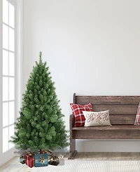 Puleo Vermont Spruce Artificial Christmas Tree with Stand, 4.5'