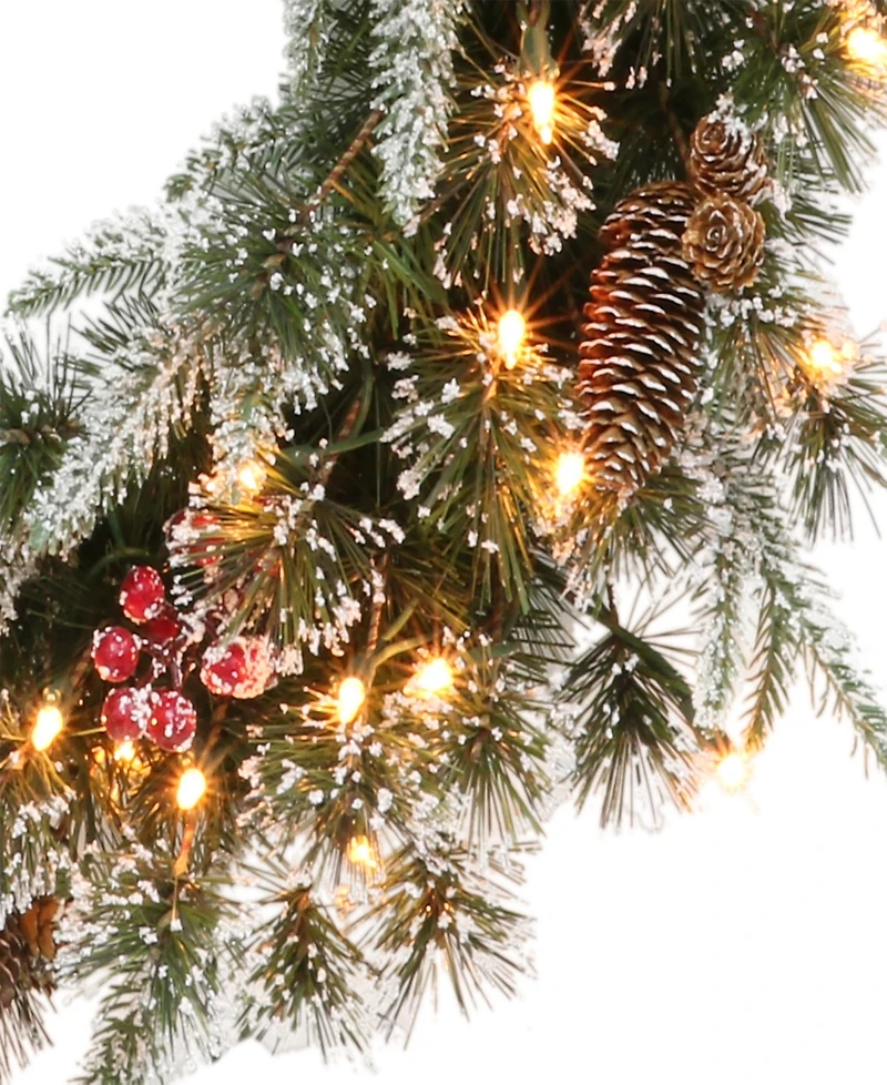 Puleo Pre-Lit Decorated Christmas Wreath