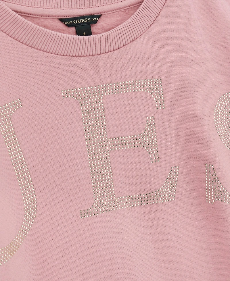 Guess Girls 7-16 Round Neck Oversize Active Sweatshirt