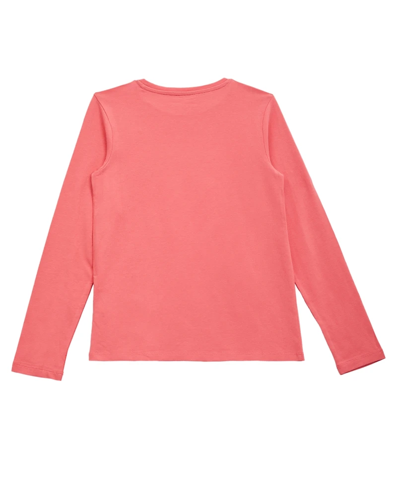 Guess Girls 7-16 Long Sleeve Round Neck T-Shirt