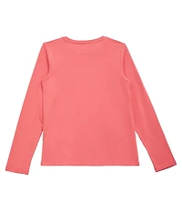 Guess Girls 7-16 Long Sleeve Round Neck T-Shirt