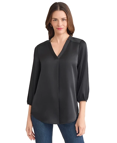 Jones New York Women's V-Neck 3/4 Sleeve Top